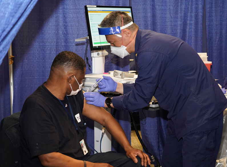 person receiving vaccination