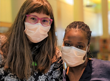 from left, Dr. Brooke Decker and Chris Spalding