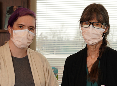 from left, Liz Maloney and Marie Kaplan