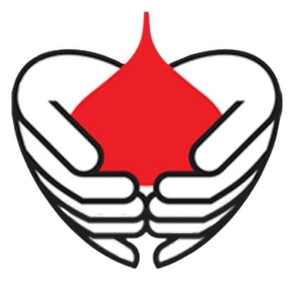 DTM logo of hands and a blood drop.