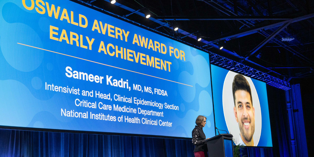 The Infectious Diseases Society of America hails Dr. Sameer Kadri for epidemiological research with global impact.