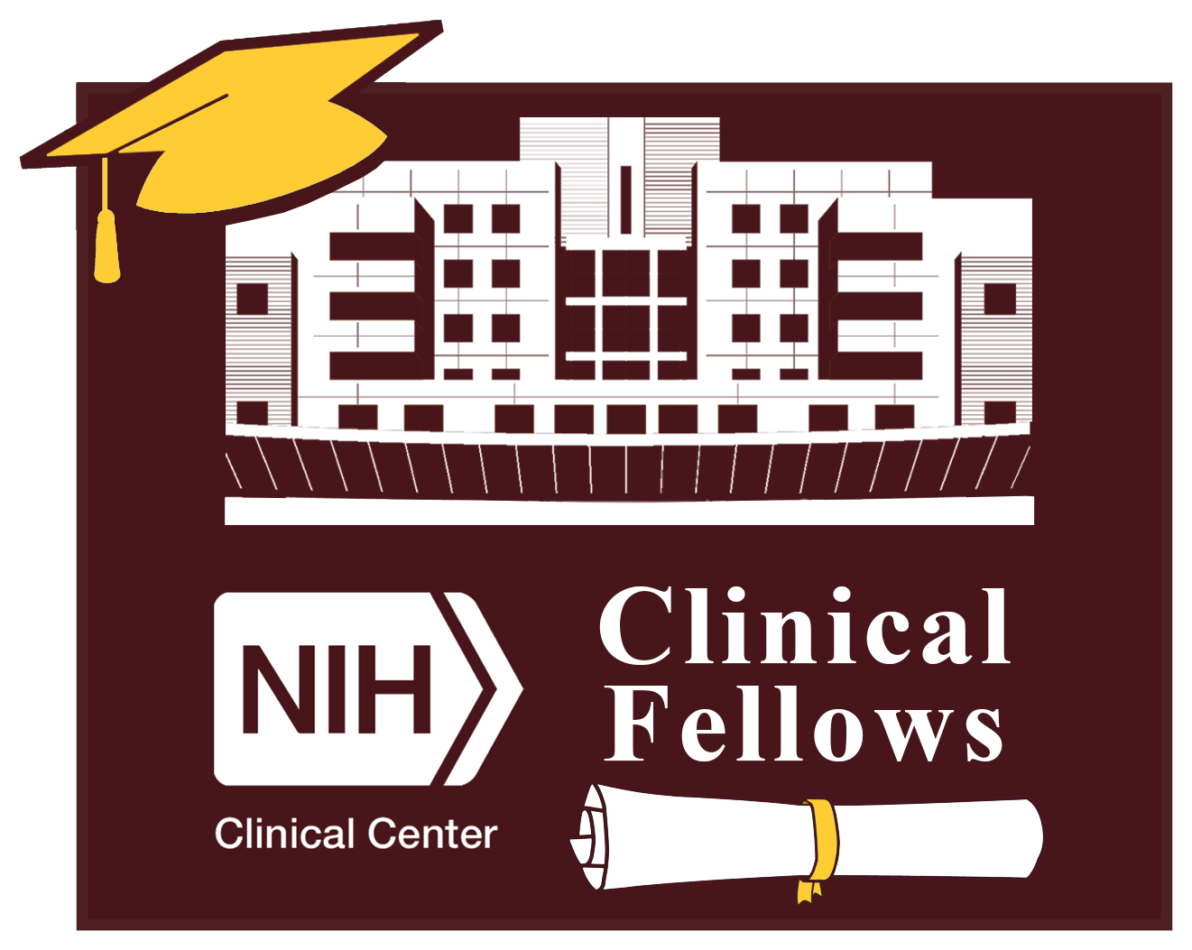NIH Clinical Center logo and Clinical Fellows Graduation image