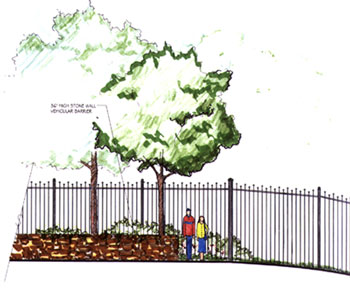 Artist's Drawing of Proposed Fence
