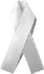 Black and white ribbon representing breast cancer awareness