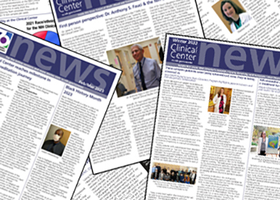 Clinical Center News issues collage