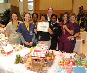 Third place winners of the gingerbread contest.