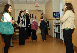 Dr. Amber Courville leads a tour