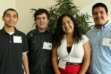 University of Arizona students David Gonzalez, Lizbeth Alvarez, Robbie Shatto, and Benjamin Juan