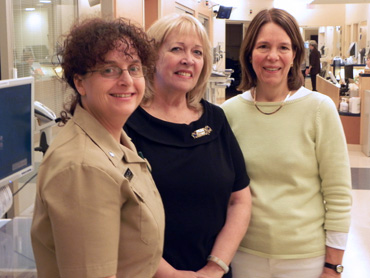 Dr. Clare Hastings (right), Debbie Kolakowski (middle), and Ann Marie Matlock (left)
