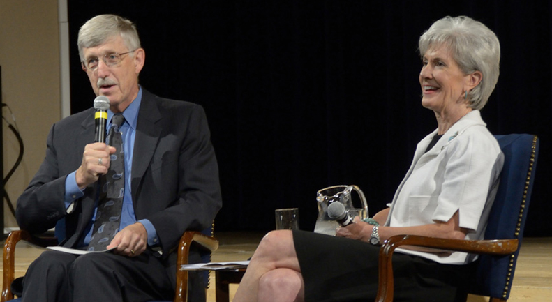 Dr. Francis S. Collins and Kathleen Sebelius