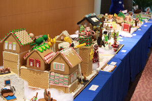 Gingerbread houses on display