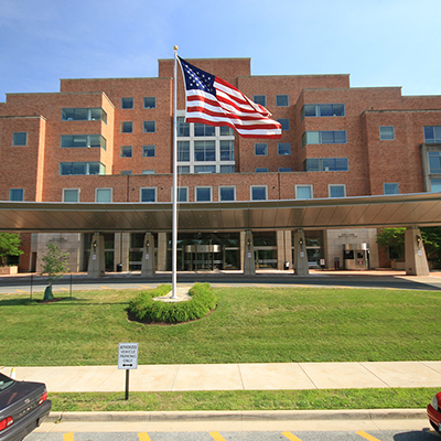Front view of the Clinical Center