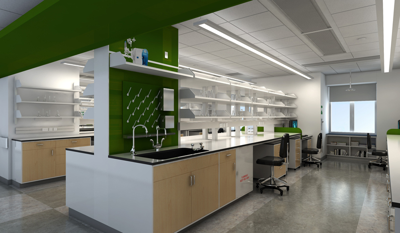 A rendering of a typical open laboratory