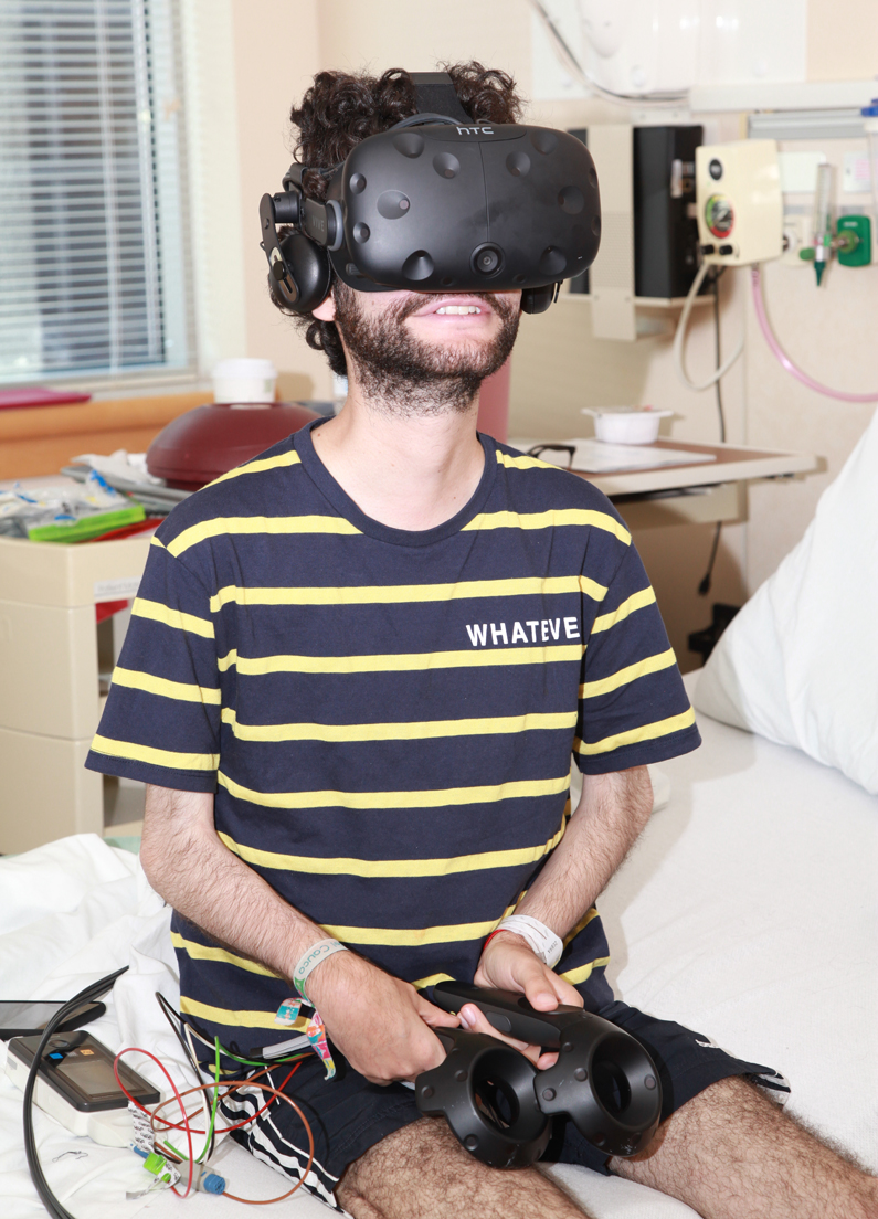 Nicholas Rodriguez enjoying the Virtual Reality experience