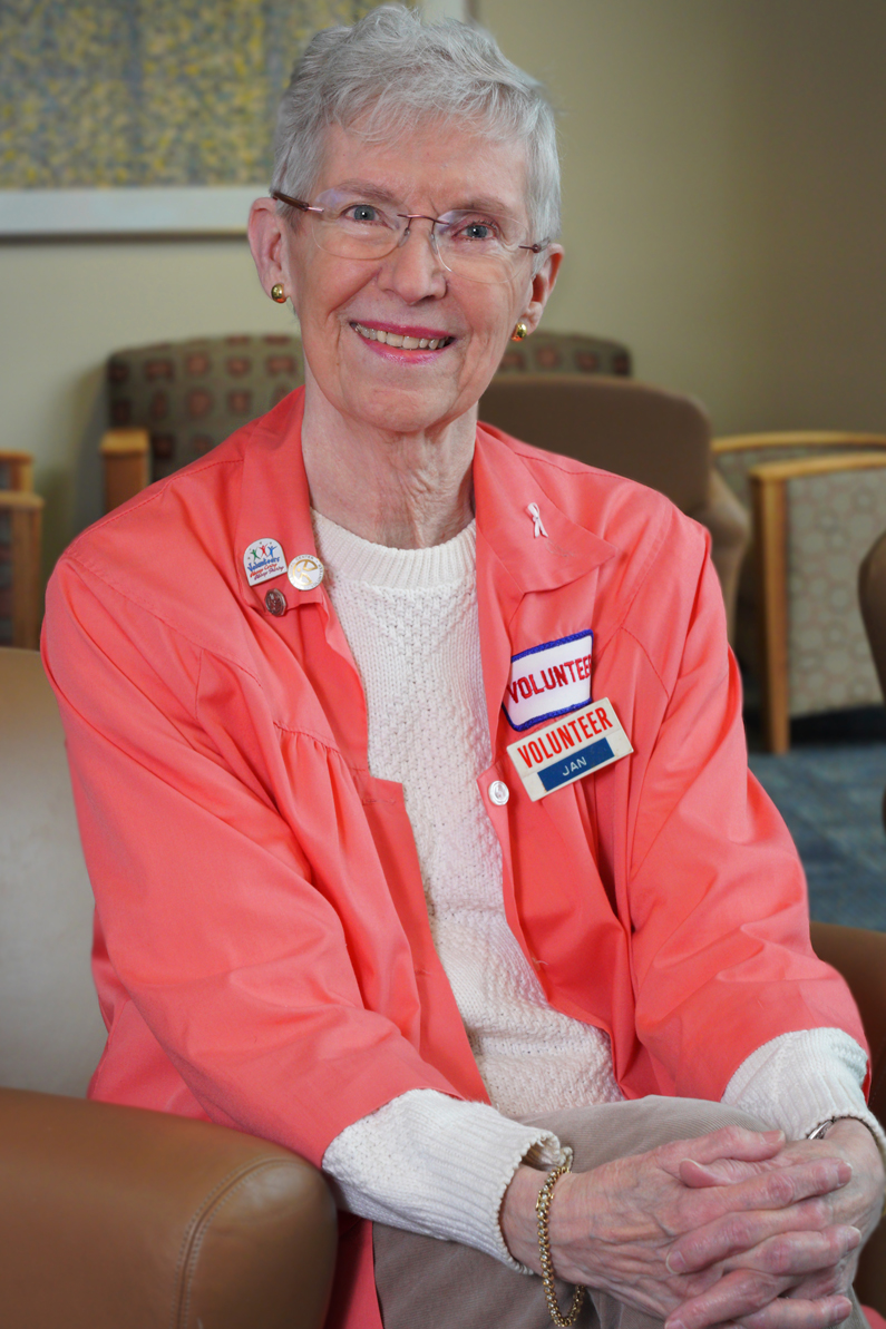 Janet Logan is recognized as the longest serving volunteer at the NIH Clinical Center