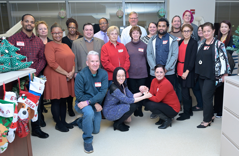 A gathering of NIH staff and blood and platelet donors
