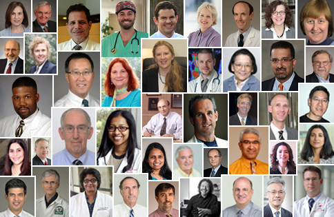 photo collage of doctors at the NIH Clinical Center