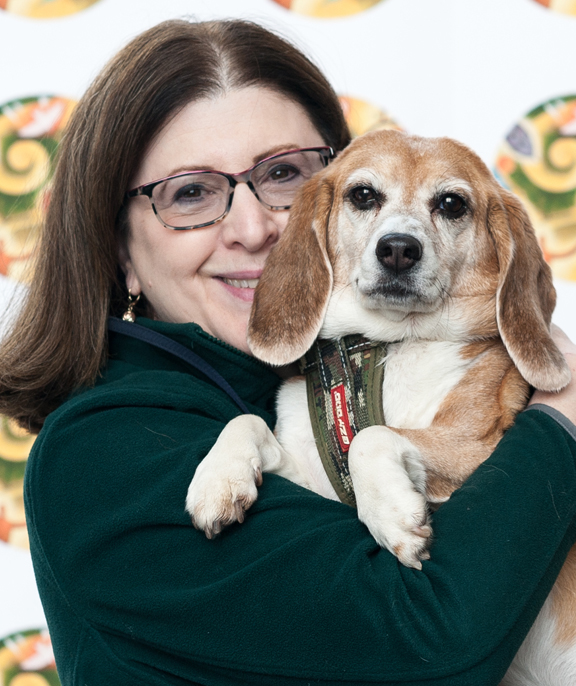 Portrait of Dr. Portnoy and her dog