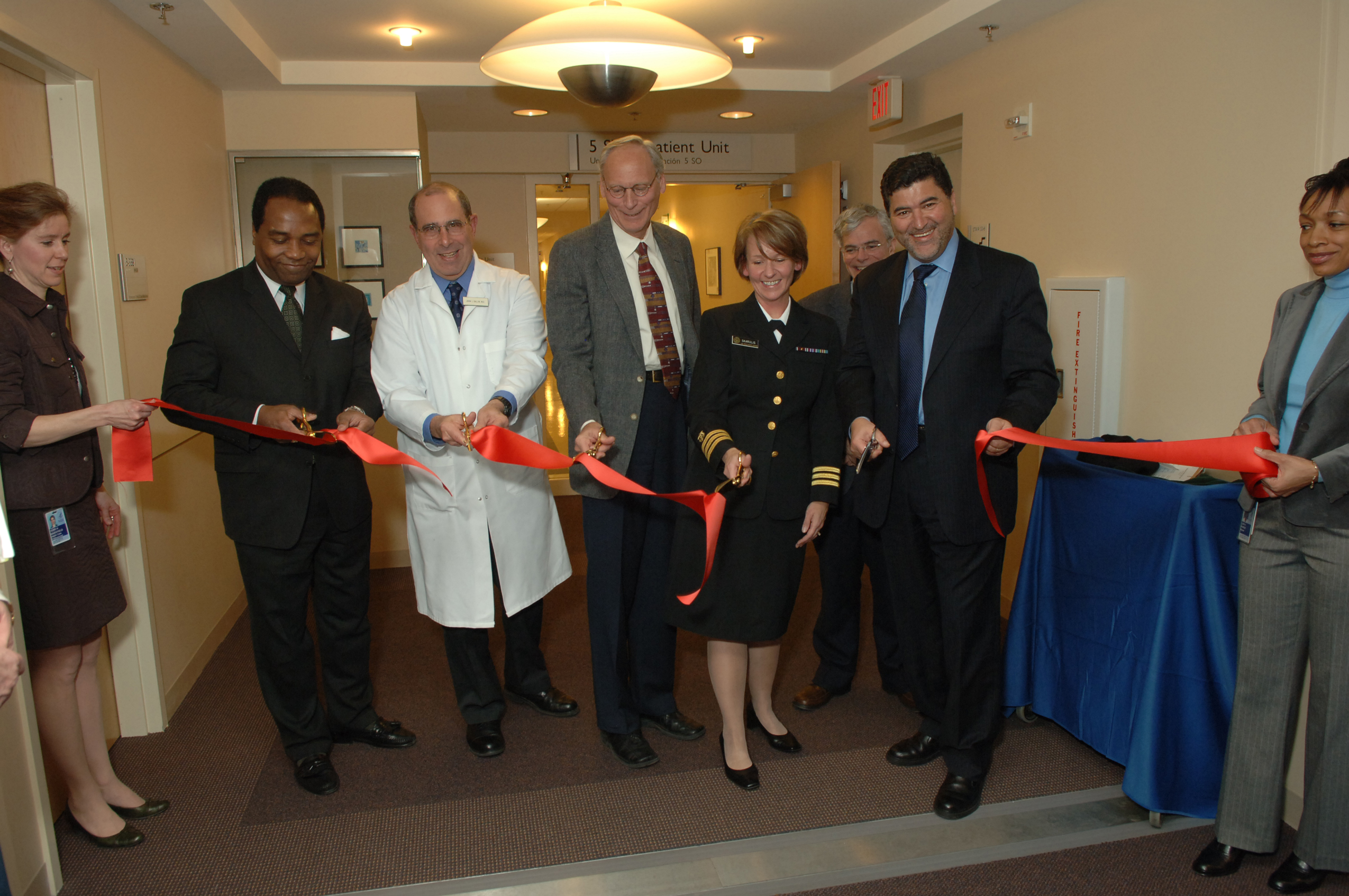 A photo of the ribbon cutting for Metabolic Clinical Research Unit