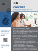 COVIDcode flyer in Spanish