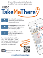NIHCC Take Me There Wayfinding App in Spanish flyer