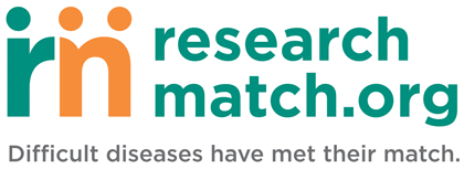 ResearchMatch logo. Researchmatch.org. Difficult diseases have met their match